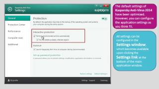 How to configure settings in Kaspersky AntiVirus 2014 [upl. by Cordeelia]