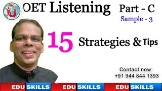 Edu Skills OET Listening Sample Test 3 15 Strategies amp TIPS OET Listening Made Easy [upl. by Channa]