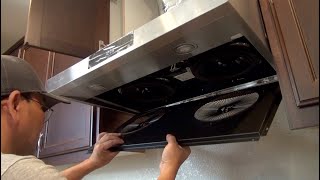 DIY Over the Range Microwave Oven RemovalUnder Cabinet Range Hood Installation [upl. by Dnomaid]