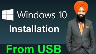 Install Windows10 From USB  Windows10 Installation Step By Step In Hindi [upl. by Nelad]