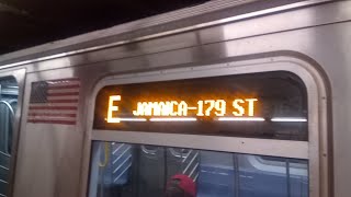 MTA NYCT Subways IND RARE R160 E Train Announcements To Jamaica  179th Street [upl. by Lydon575]