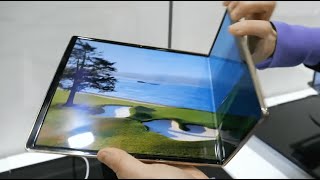 Samsung Foldable OLED Displays at MWC 2023 mwc23 [upl. by Nywles]