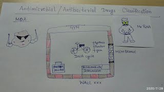 Antibacterial or antimicrobial drug classification overview [upl. by Phillipe]