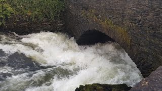 White Water Kayaking Under Backbarrow Bridge on the River Leven Lake District Jan 2018 [upl. by Chaddie]