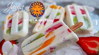 Paletas de Fruta con Crema [upl. by Giacopo143]