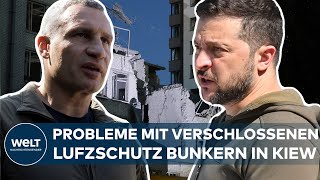 RAKETENANGRIFFE AUF KIEW Luftschutzbunker verschlossen Selenskyj feuert gegen Klitschko [upl. by Chew]