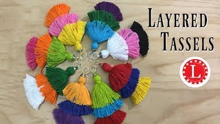 Make Layered Tassels DIY for Earrings amp More Crafts  Loomahat [upl. by Asatan]