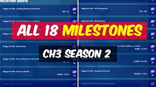 How to Complete All Milestones in Fortnite Chapter 3 Season 2 Easy Methods [upl. by Garnett]