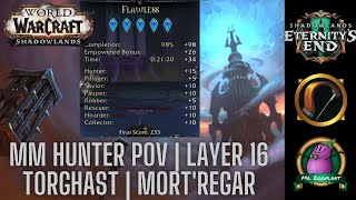 Solo Flawless Layer 16 Torghast  Mortregar  MM Hunter POV  ilvl 248  WoW 92 [upl. by Bank]