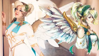 Winged Victory Mercy Cosplay Overwatch Wig Unboxing [upl. by Coates]