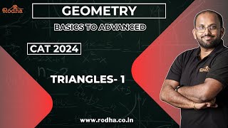 Triangles 1  CAT Preparation 2024  Geometry  Quantitative Aptitude for CAT 2024 [upl. by Adnola]