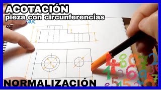 ACOTACIÓN  figura con circunferencias⭕ [upl. by Beitch]