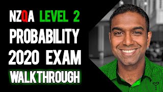 NCEA Level 2 Probability 2020 NZQA Exam  Worked Answers [upl. by Sivrad]