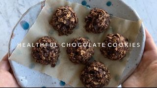 Healthful Double Chocolate Cookies VEGAN  GF [upl. by Gurolinick]