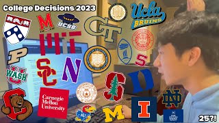 college decision reactions 2023  cs  ivies t20s ucs  more [upl. by Arutak]