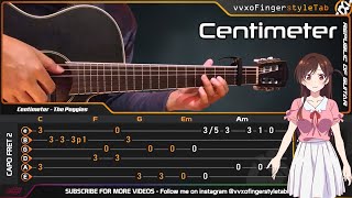 Kanojo Okarishimasu OP quotCentimeterquot by the peggies「センチメートル」 Fingerstyle Guitar Cover TABS Tutorial [upl. by Abdella]