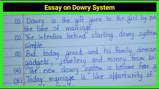 10 Lines Essay on Dowry System in English  Short Essay on Dowry System in English  GK Notes 4U [upl. by Chere]