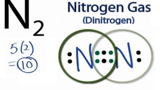 How to Draw the Lewis Dot Structure for N2 Nitrogen Gas Diatomic Nitrogen [upl. by Eedoj]