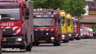 090716 Jaarlijkse Brandweerdag Almere 2016  Optocht met allerlei hulpdiensten [upl. by Benn]