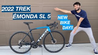 My Brand New 2022 Trek Emonda SL 5 Specs Weight Ride newbike [upl. by Aseyt871]