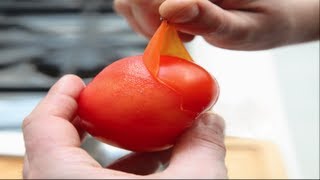 COOKING TIPS How to Easily Peel a Tomato [upl. by Ennael]