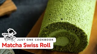 How To Make Matcha Swiss Roll Recipe 抹茶ロールケーキの作り方 レシピ [upl. by Elleahcim139]