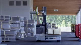 HUBTEX the new ElectricMultidirectionalSideloader with Industry 40 features [upl. by Stoneman]