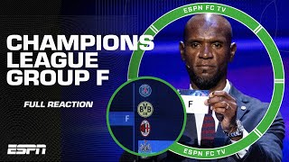 CHAMPIONS LEAGUE DRAW Group F reaction 👀 THE TOUGHEST GROUP  ESPN FC [upl. by Akcirret49]