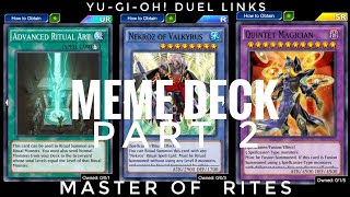 ULTIMATE MEME NEKROZ DECK DUEL LINKS x Quintet Magician YuGiOh Duel Links [upl. by Anirroc]