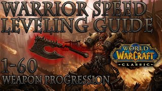 Classic WoW Warrior Speed Leveling Guide  Weapon Progression  Talents  Macros  Addons [upl. by Paula]