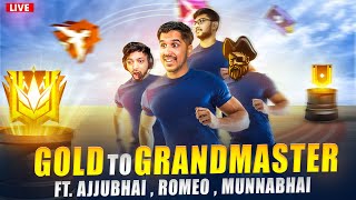 Rank Push Gold To Grandmaster With OG Squad  Free Fire Live  Desi Army [upl. by Darla]