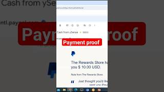 Ysense Payment Proof  ySense Earning Proof ysense [upl. by Terina535]