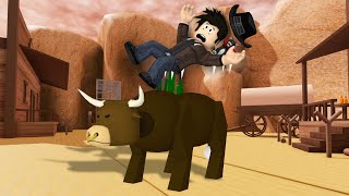 TOURO COM CHIFRES MUITO FORTES  Roblox  Escape Wild West Obby [upl. by Soble512]