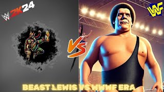 WWE2K24 BEAST LEWIS VS THE WWWF ROSTER [upl. by Cohdwell768]