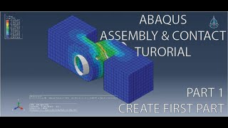 ABAQUS 6  Two hinges connected with a pin  PART 1 [upl. by Jerrold]