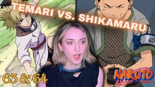 Shikamaru vs Temari Naruto Reaction Episodes 63 amp 64 [upl. by Ahseyd]