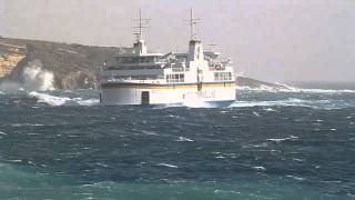 rough sea gozo channel line [upl. by Ahsiema]