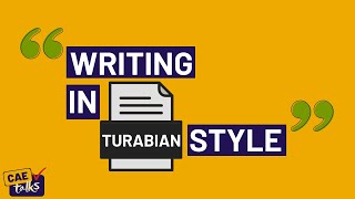 Writing in Turabian Style [upl. by Vanthe639]