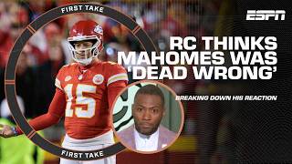 Patrick Mahomes was DEAD WRONG  RC lets loose on Chiefs after offside penalty call  First Take [upl. by Urbanna260]