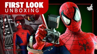 Hot Toys Marvel Comics SpiderMan Figure Unboxing  First Look [upl. by Eikcin]