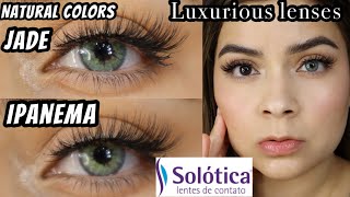 SOLOTICA MOST REAL COLOR CONTACTS ON DARK BROWN EYES Natural colors Jade Ipanema [upl. by Mather173]