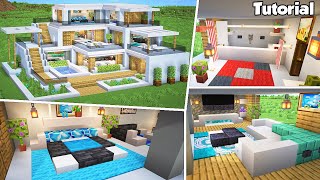 Minecraft Modern House 46 Interior Tutorial  How to Build  💡Material List in Description [upl. by Oos]