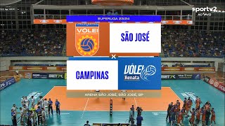 SÃO JOSÉ X CAMPINAS  SUPERLIGA MASCULINA 2324 ❤❤❤AMO VÔLEI🏐🏐🏐 [upl. by Elidad]