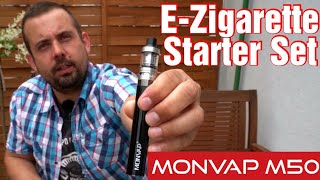 E Zigarette Set MONVAP M50 ohne Nikotin  50 Watt 2ml Tank 1500mAh Akku  umfangreiches Zubehör [upl. by Cammi456]