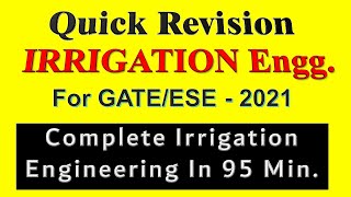 Quick Revision  Irrigation Engineering [upl. by Gabel]