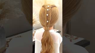 Latest stylish open ponytail hairstyle latest shorts [upl. by Olivero]