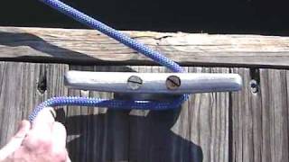 Boating knots Cleat Hitch [upl. by Eidnew520]