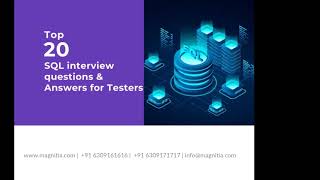 Top 20 SQL interview questions amp Answers for Testers [upl. by Ahcsim]