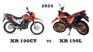 Honda XR 190L Vs Honda XR 190CT  2024 [upl. by Anomis116]