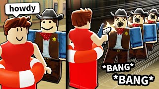 bullying noobs in the WILD WEST Roblox Westbound [upl. by Aicercal]